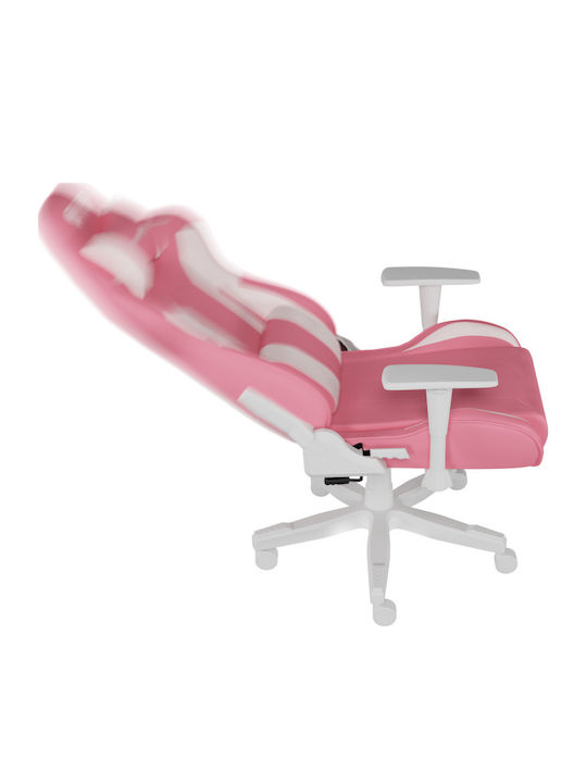 Genesis Nitro 710 Artificial Leather Gaming Chair with Adjustable Arms Pink / White