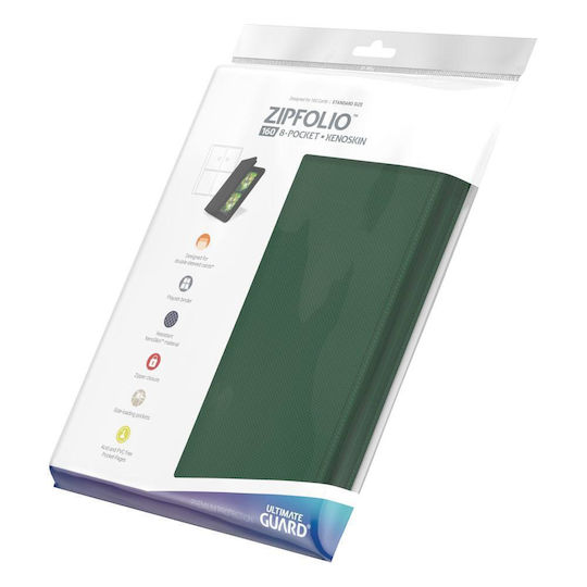 Ultimate Guard Zipfolio 160 XenoSkin Legătură 4-Buzunare Dimensiune Standard Verde