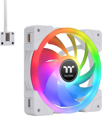 Thermaltake Swafan Ex12 Case Fan 120mm με RGB Φωτισμό και Σύνδεση 9-Pin Λευκό