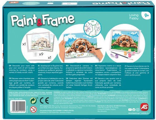 AS Painting Paint & Frame Loving Puppy for Children 9+ Years