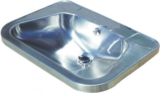 Gloria Stilaki Ένθετος Νιπτήρας Inox 50x41x19.8cm Inox