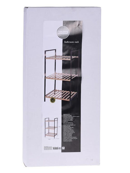 ArteLibre Επιδαπέδια Ραφιέρα Μπάνιου Bamboo με 3 Ράφια 38x32.5x70cm Καφέ