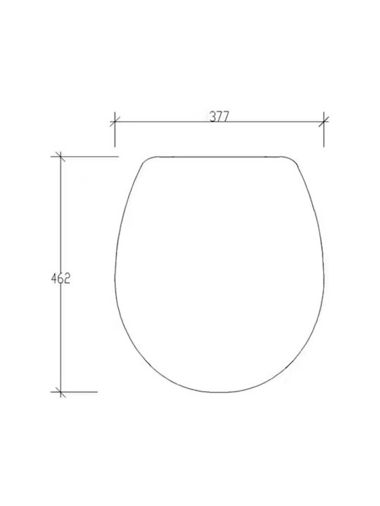 Tema Καπάκι Λεκάνης Soft Close Πλαστικό 43x35cm Λευκό