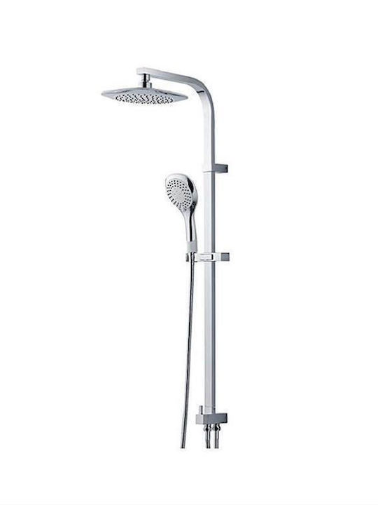 Tema Shower Column Without Battery 85cm Silver