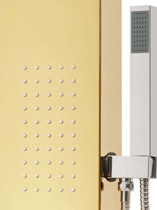vidaXL Shower Column without Mixer 130cm Gold