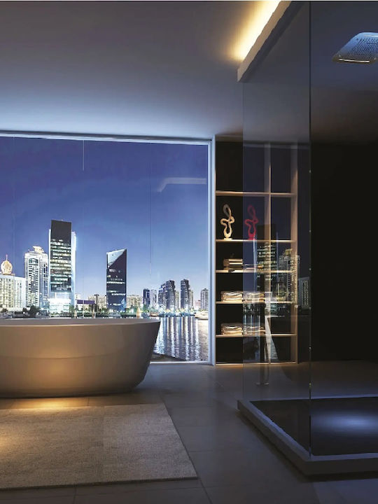 Demm Storm Shower Column Without Battery 110cm Silver