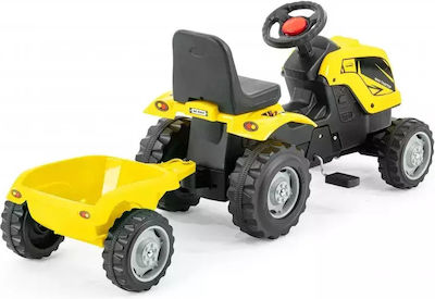 Kids Foot-to-Floor Ride On Tractor with Trailer & Pedal Micromax Yellow