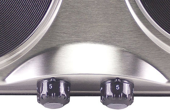 Beper Επιτραπέζια Εστία Εμαγιέ Διπλή Inox