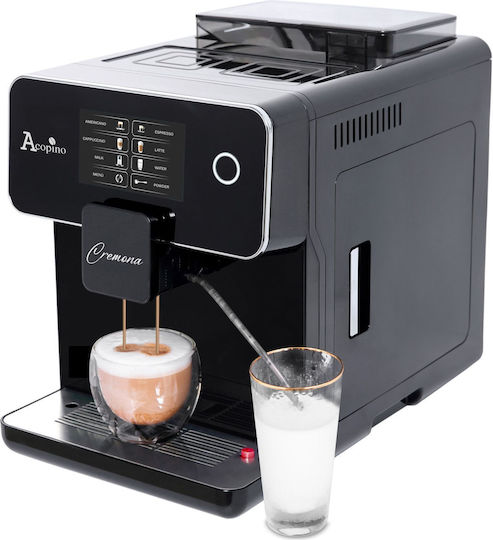Acopino Cremona Automatic Espresso Machine 1500W Pressure 19bar with Grinder Black
