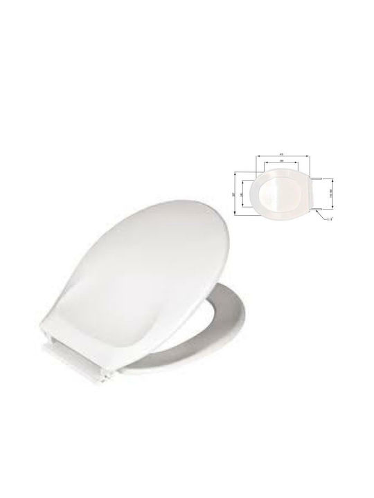 Lamaplast WC 6 Καπάκι Λεκάνης Πλαστικό 41x35.7cm Λευκό