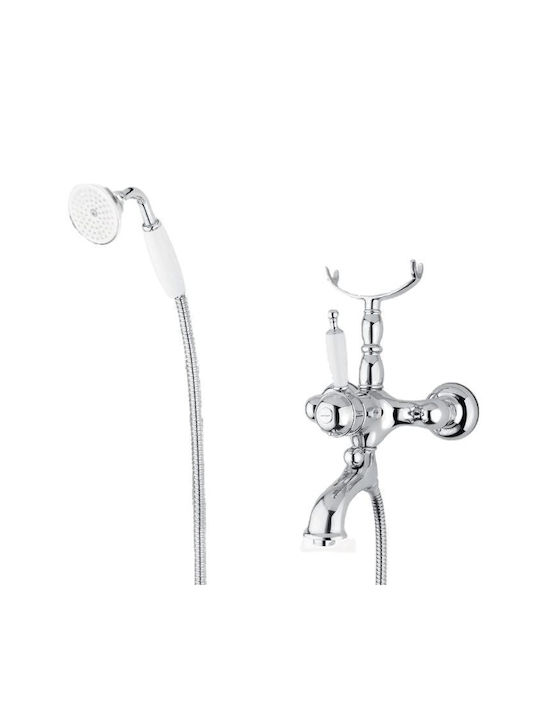 Bugnatese Oxford Mixing Retro Bathtub Shower Faucet Complete Set Bronze