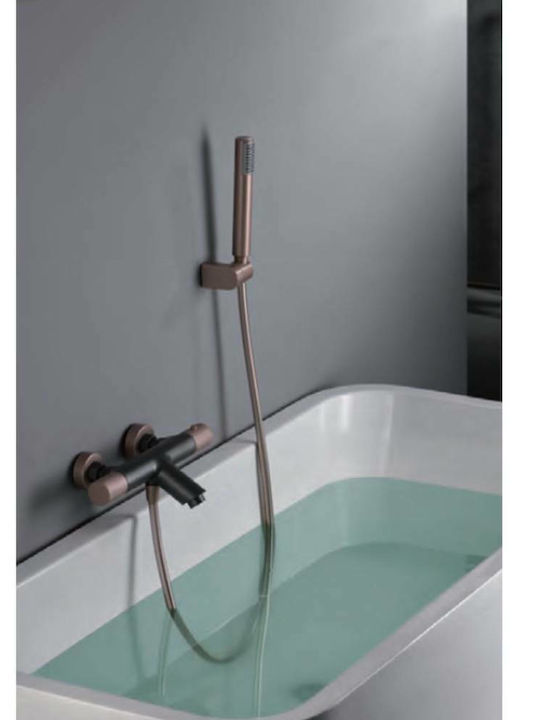 Imex Line Mixing Bathtub Shower Faucet Thermostatic Complete Set Gray