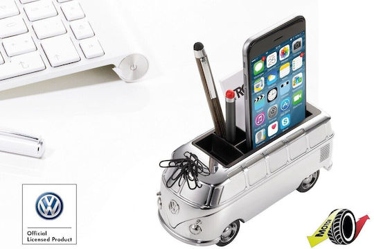Metallic Pencil Holder Forever T1 in Silver Color 1pcs 6.3x7.2x15.3cm