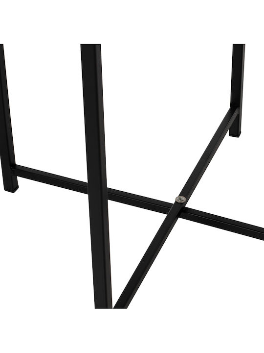 Samuel Auxiliary Outdoor Free Standing Metal Table Black 46x46x52cm