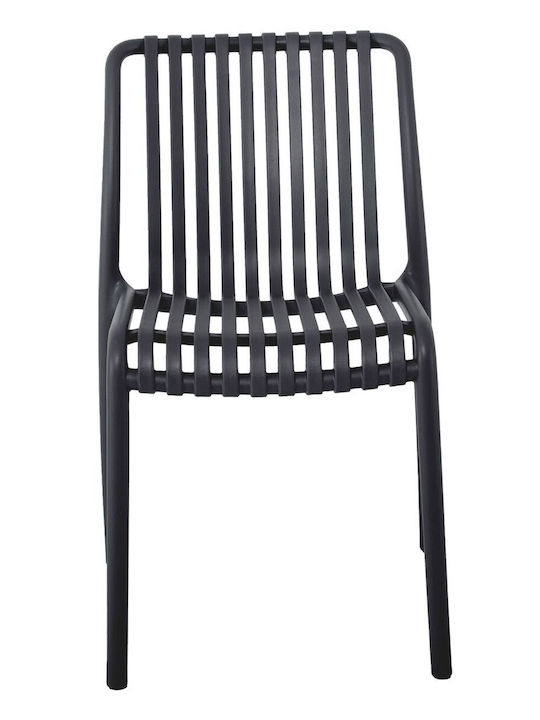 Scaun de exterior Polipropilenă Moda Cărbune de lemn 48x57x80cm
