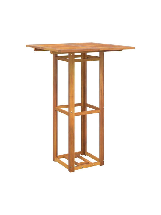 Bar-Tisch für Kleine Außenbereiche aus Akazie Braune 75x75x110cm