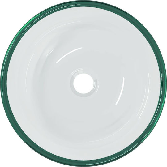 vidaXL Deasupra Blatului Chiuvetă Sticlă 35x35x12cm Transparent