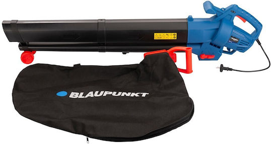 Blaupunkt Листосъбирач / Издухвател Чанта за ръка Електрически 3000W с регулиране на интензитета & Максимална Скорост на Въздуха 270км/ч