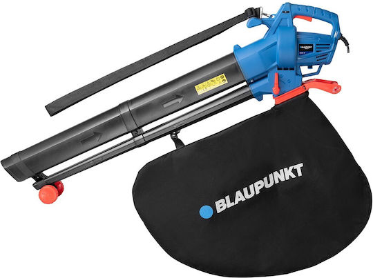 Blaupunkt Листосъбирач / Издухвател Чанта за ръка Електрически 3000W с регулиране на интензитета & Максимална Скорост на Въздуха 270км/ч
