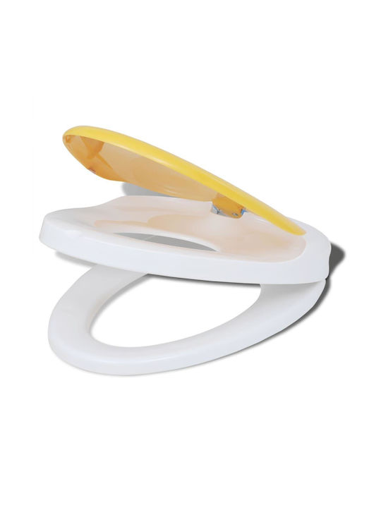vidaXL Toilet Seat Soft Close Plastic 48.5x36.5cm White