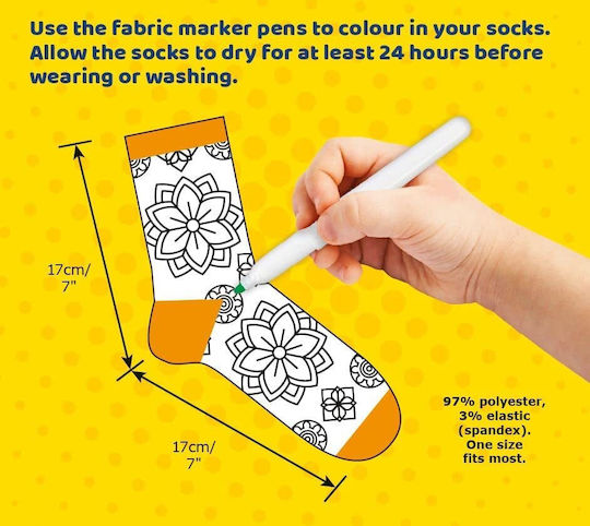 Wonderbox Workshop Ζωγραφική Colour Your Own Socks για Παιδιά 3+ Ετών
