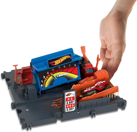 Hot Wheels City Mini Track Fuel Station Shift Scale 1:64 For Ages 4+