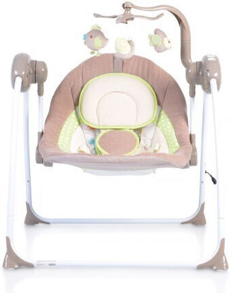 Cangaroo Electric Baby Relax Swing Swing Plus with Music Cappuccino for Child up to 9kg
