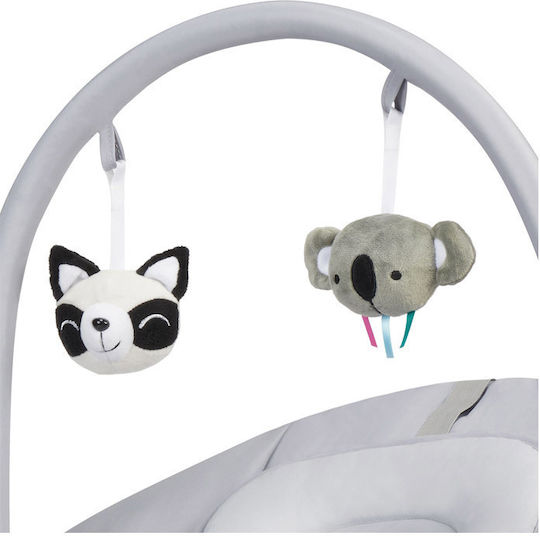 Kinderkraft Ηλεκτρικό Relax Μωρού Luli με Μουσική Grey για Παιδί έως 9kg