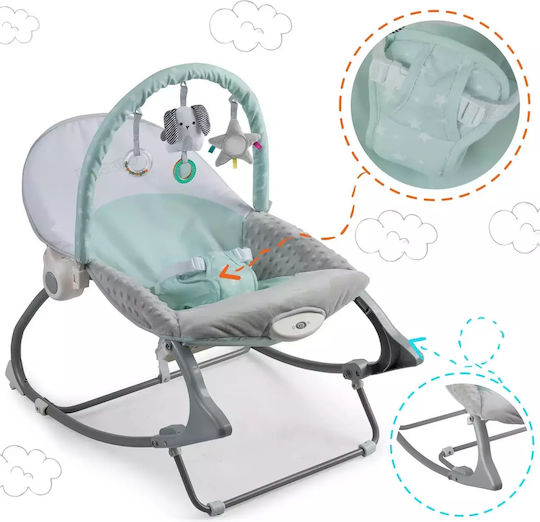 Ricokids Elektrisch Baby Relax mit Vibration Mint für Kind bis 9kg
