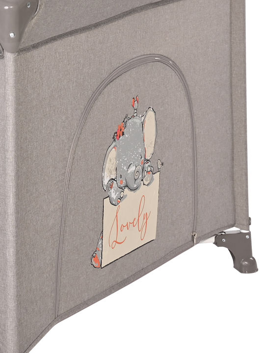 Lorelli Happy Game Zone Cool Park with Mattress Grey Star 100x100cm
