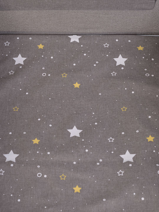 Cangaroo Once Upon A Time Playpen 2 Levels with Mattress Gray 125x62cm