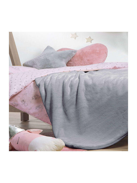 Nef-Nef Homeware Blanket Nursery Swaddling Blankets Hug Fleece Gray 80x110cm