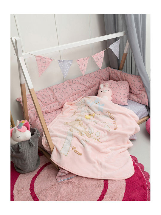 Palamaiki Blanket Cot Bebe Velour BV722 Velvet Beige 110x140cm