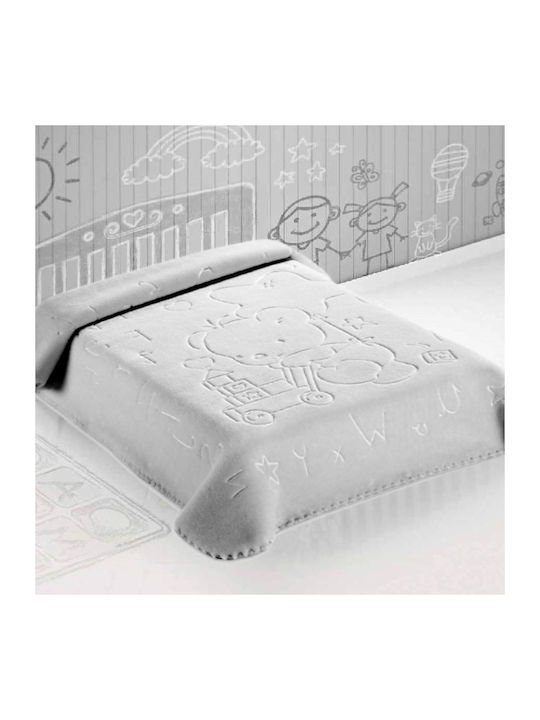 Belpla Blanket Cot Ster 521 Velvet Gray 110x140cm