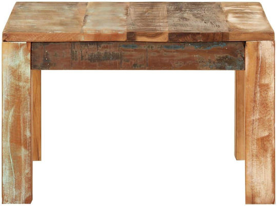 Square Central Coffee Table Made of Solid Wood Multicolour W55xL55xH35cm