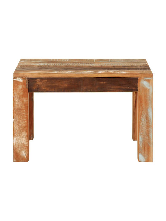 Square Central Coffee Table Made of Solid Wood Multicolour W55xL55xH35cm