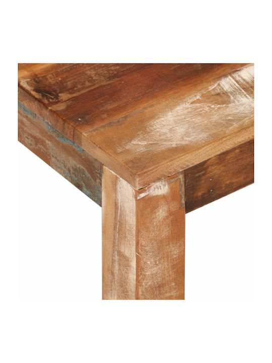 Square Central Coffee Table Made of Solid Wood Multicolour W55xL55xH35cm