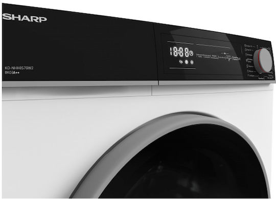 Sharp KD-HHH8S8GW3 Στεγνωτήριο 8kg A+++ με Αντλία Θερμότητας