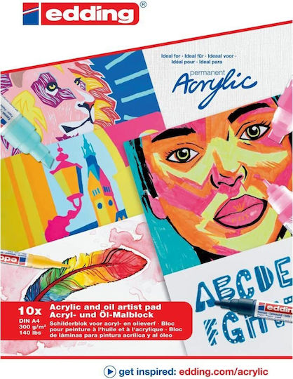Edding Drawing Pad Acrylic 1pcs