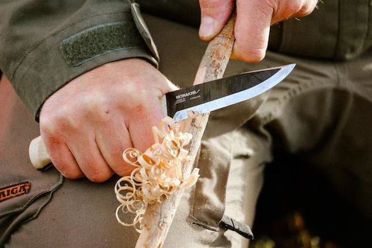 Morakniv Lok BlackBlade Cuțit Lemn Frasin în Husă Din Piele