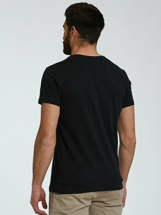 Star Body H Ανδρικό T-shirt Μαύρο Μονόχρωμο
