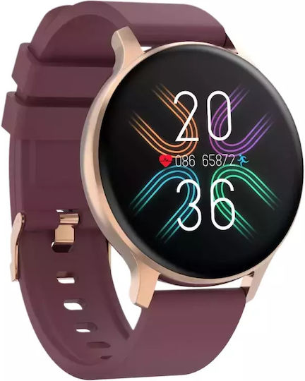 Canyon Badian 45mm Smartwatch με Παλμογράφο (Κόκκινο)