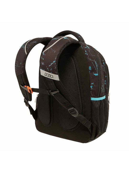 Polo Character Schulranzen Rucksack Junior High-High School in Schwarz Farbe 25Es