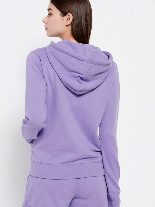 Funky Buddha Women's Hooded Cardigan Lavender