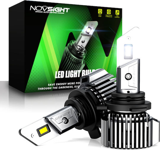 NovSight Lamps Car HIR2-9012 LED 6500K Cold White 12-24V 100W 2pcs