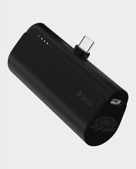 Devia EP141 Mini Pocket Power Bank 4800mAh 20W Power Delivery Μαύρο