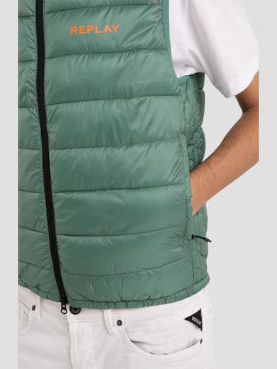 Ärmellos Jacke Puffer Khaki