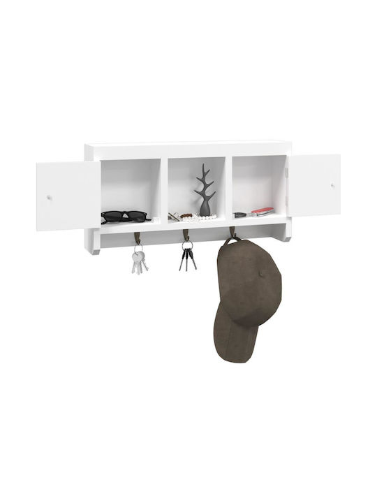 vidaXL Wall Key Holder Wooden 3 positions 40x8.5x20cm