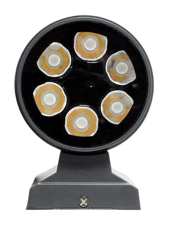 GloboStar Wall-Mounted Outdoor Spot LED IP67 12W with Warm White Light Double Beam