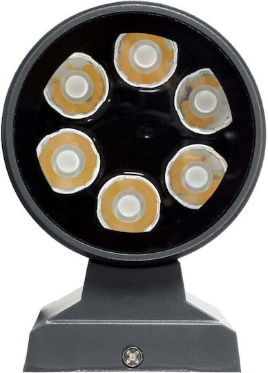 GloboStar Επιτοίχιο Εξωτερικό Σποτ LED IP67 12W με Θερμό Λευκό Φως Διπλής Δέσμης